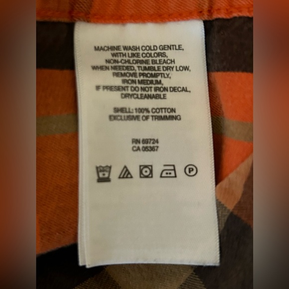 COLUMBIA Button Up Shirt Men's Size XL Plaid Checks Orange and‎ Brown - Picture 7 of 11